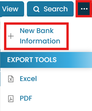 Choose New Bank Information
