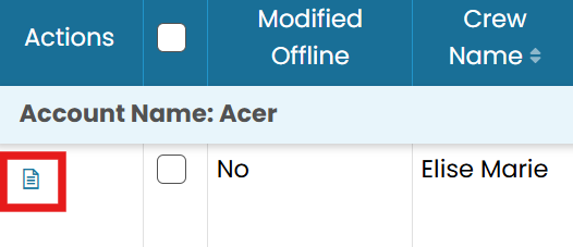 Generate a report for one crew member