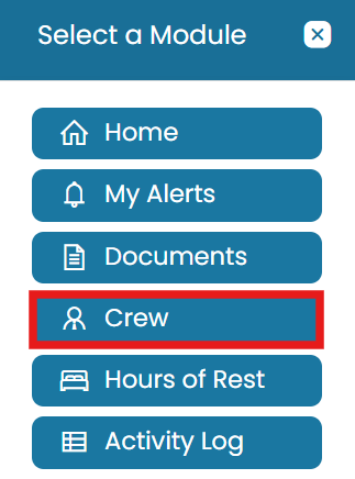 Modules → Crew, then View the crew member