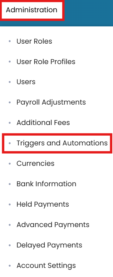 Administration → Triggers and Automations → New Trigger